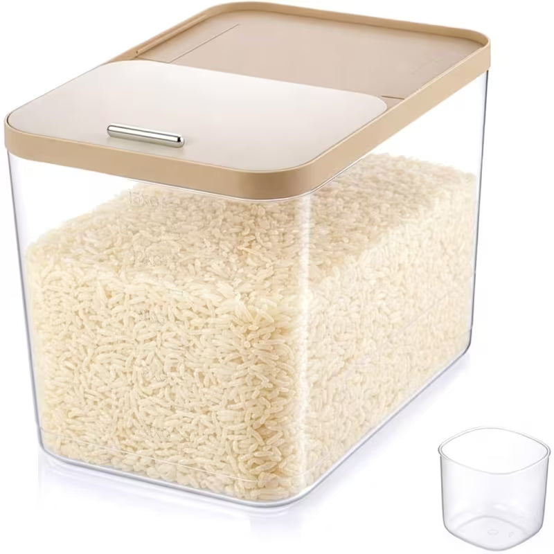 20L Airtight Rice Storage Container with Measuring Cup