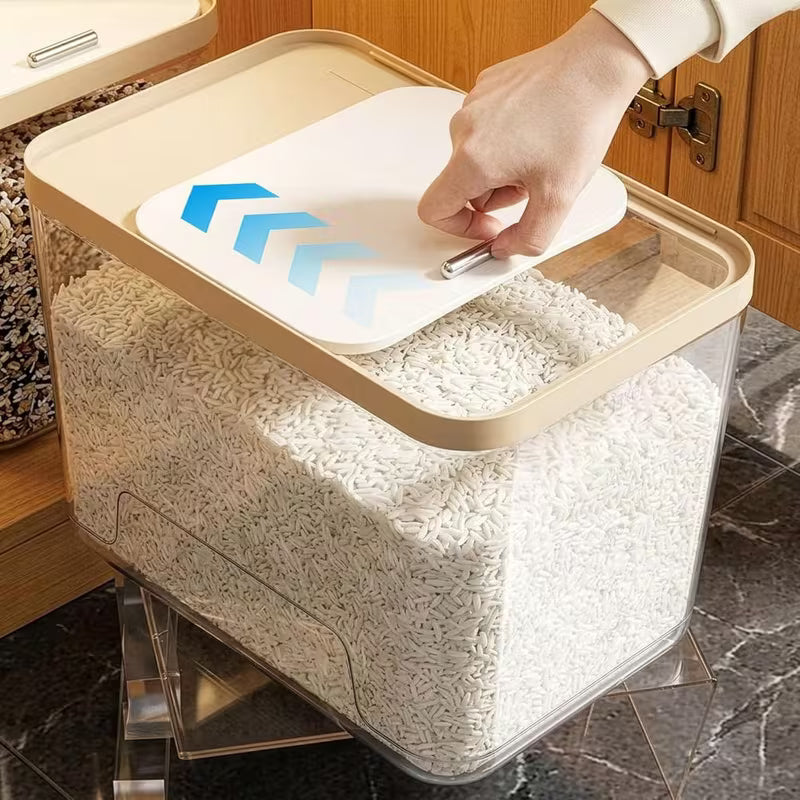 20L Airtight Rice Storage Container with Measuring Cup