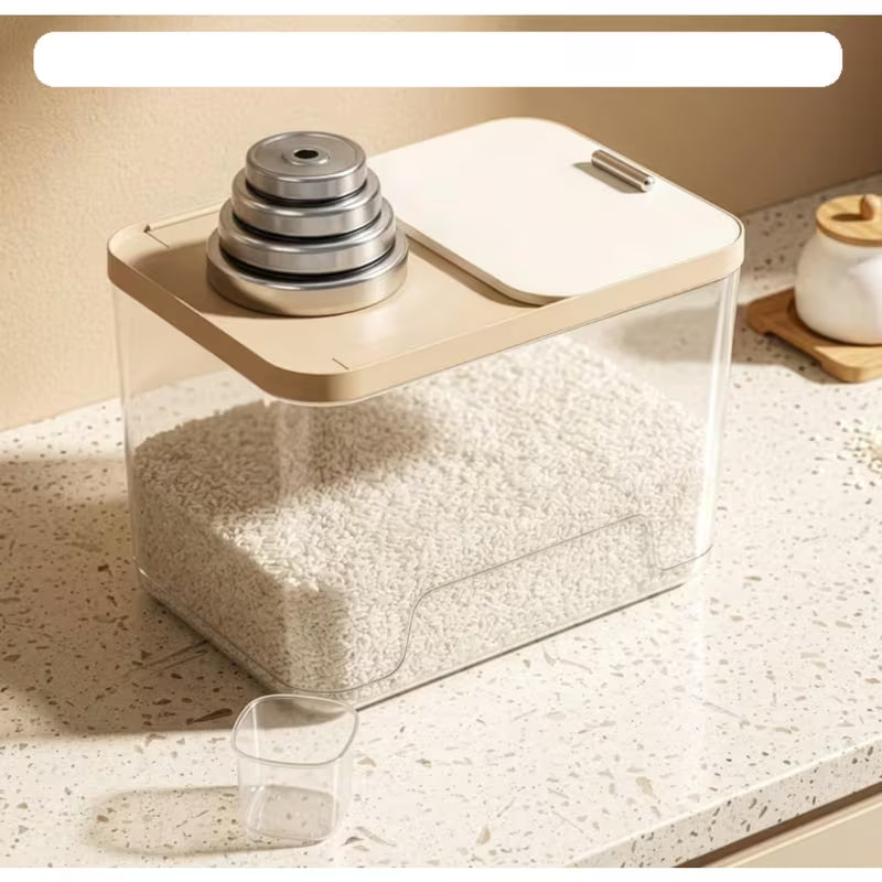 20L Airtight Rice Storage Container with Measuring Cup